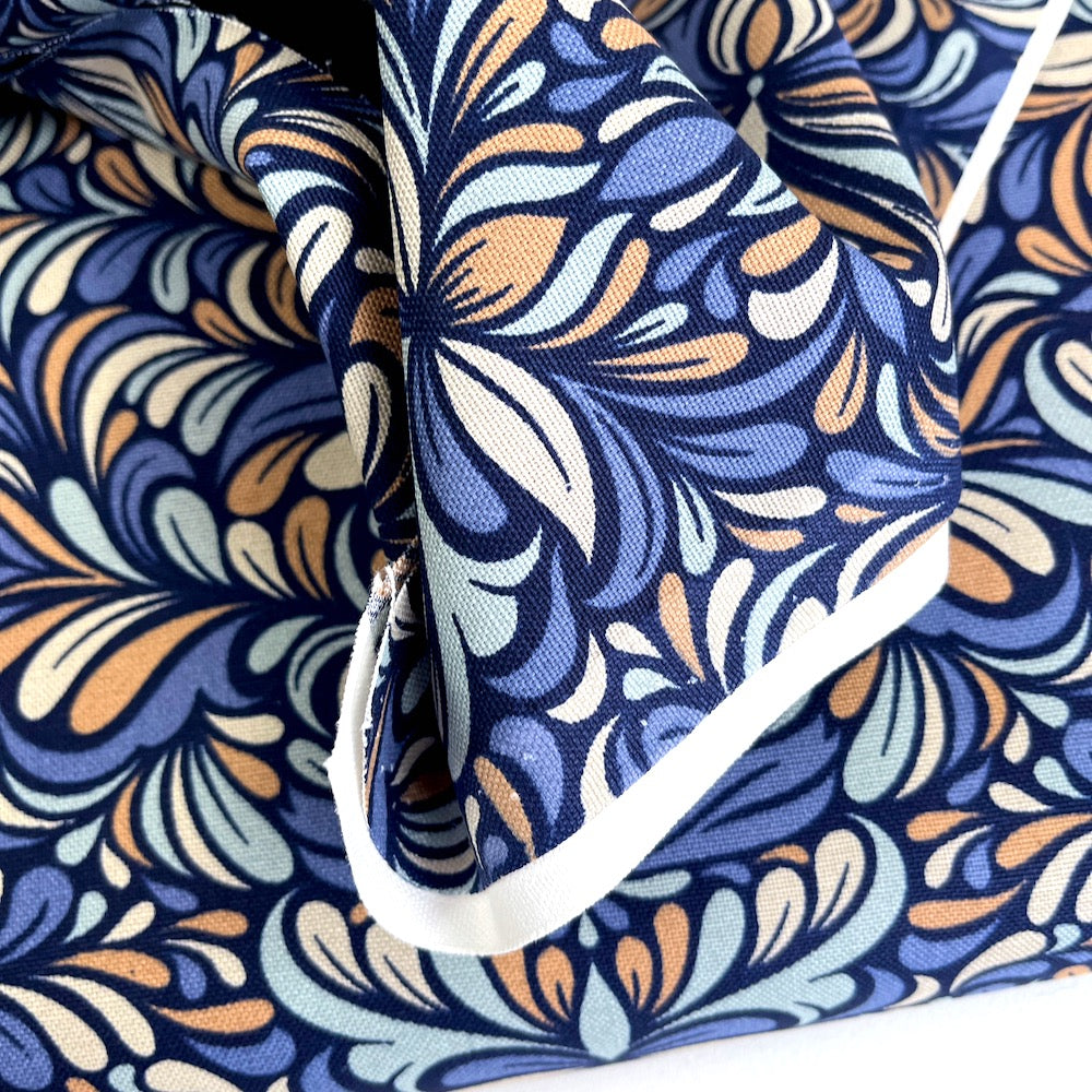 Cotton CANVAS - Abstract Boho - Blue