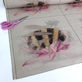 DIY Cushion Panel - Floral Bee - Linen Look Canvas
