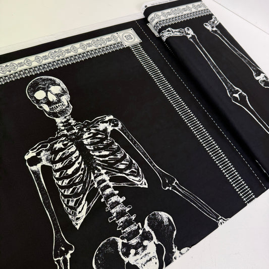 Glow in the Dark Halloween Skeleton Fabric by Timeless Treasures