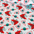 Blast Off Atomic Space (Ivory) GOTS Organic Fabric by Cloud 9
