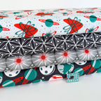 Blast Off Stargazer (Dark Grey) GOTS Organic Fabric by Cloud 9