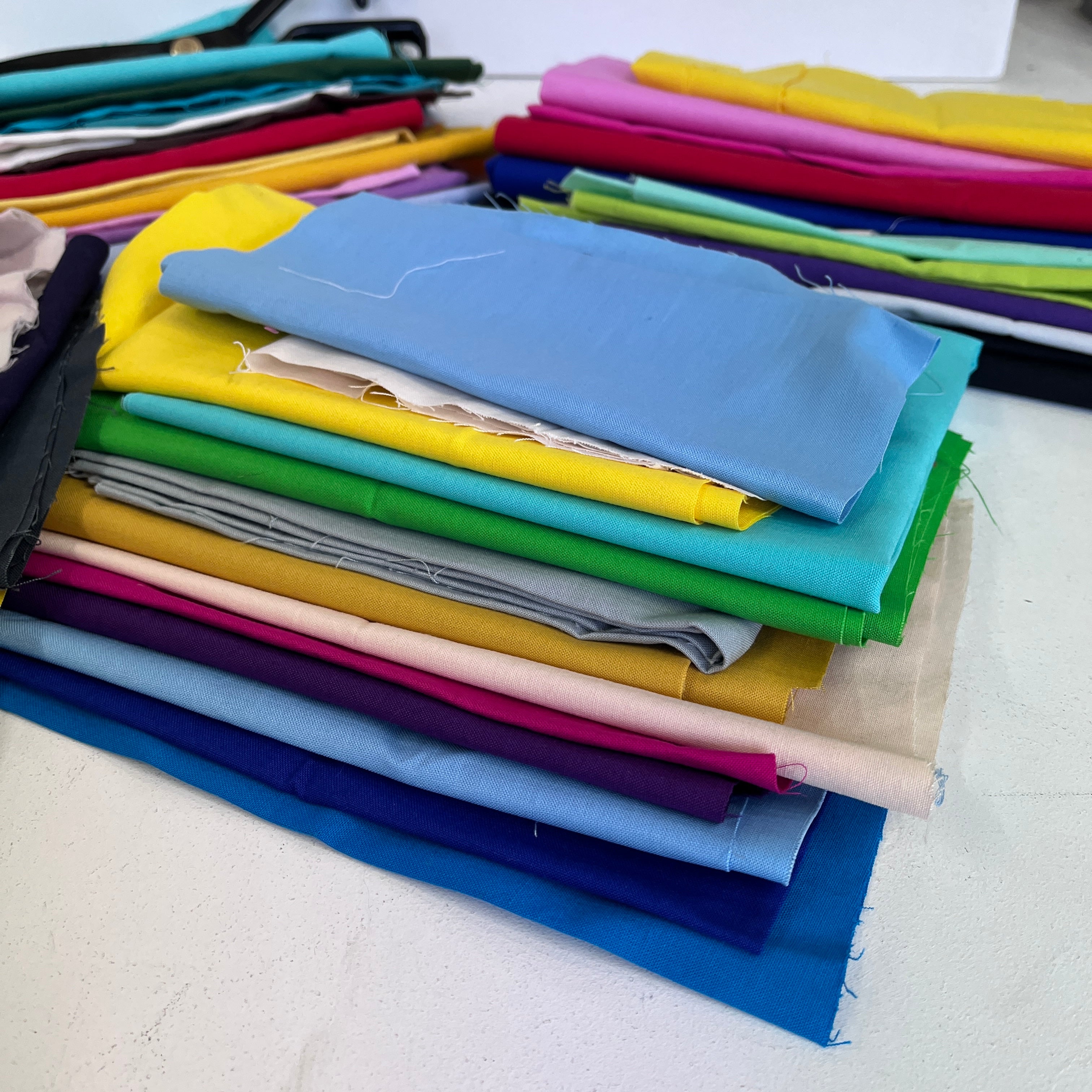 CLEARANCE Quilting Cotton Fabric Plains Solids Remnant Pack