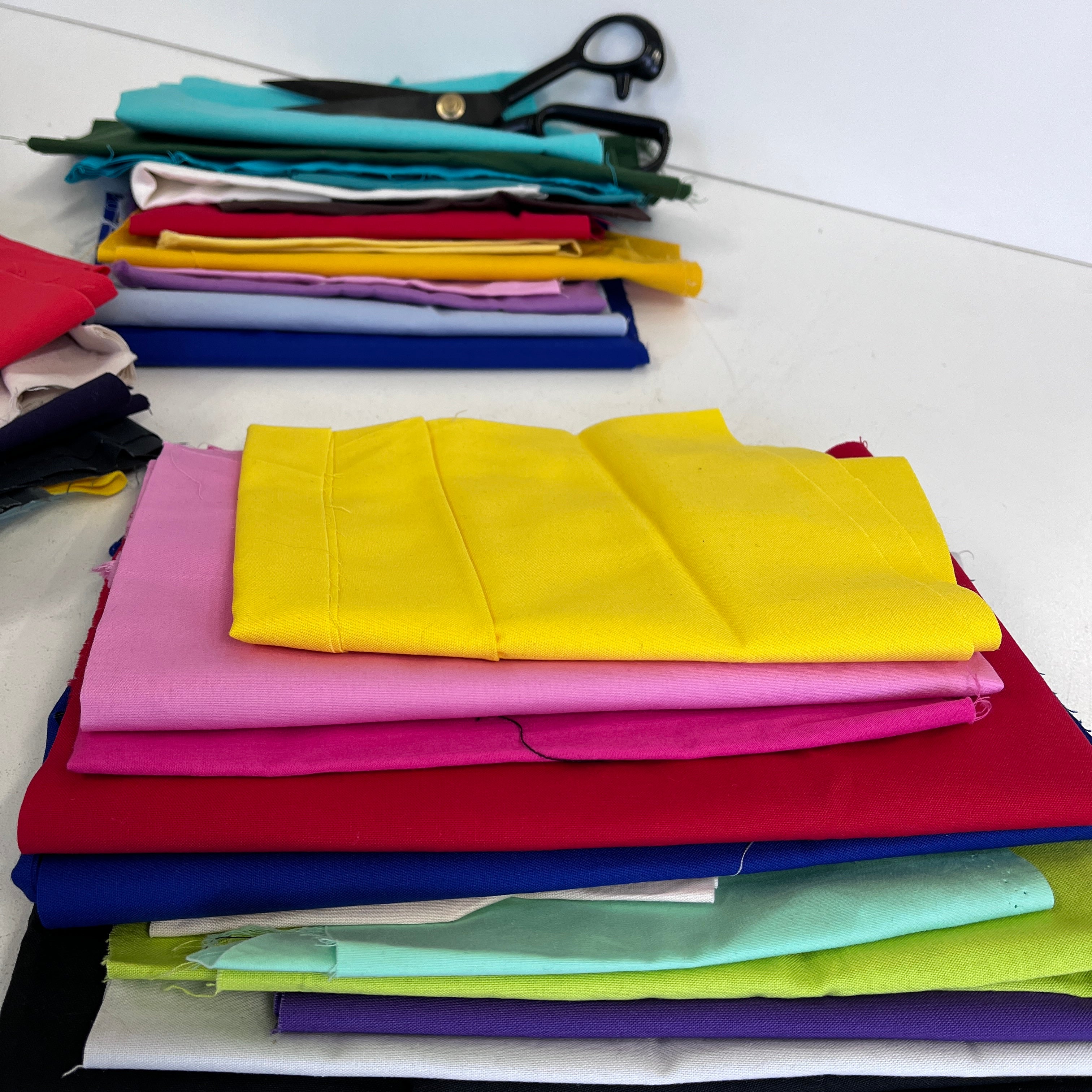 CLEARANCE Quilting Cotton Fabric Plains Solids Remnant Pack