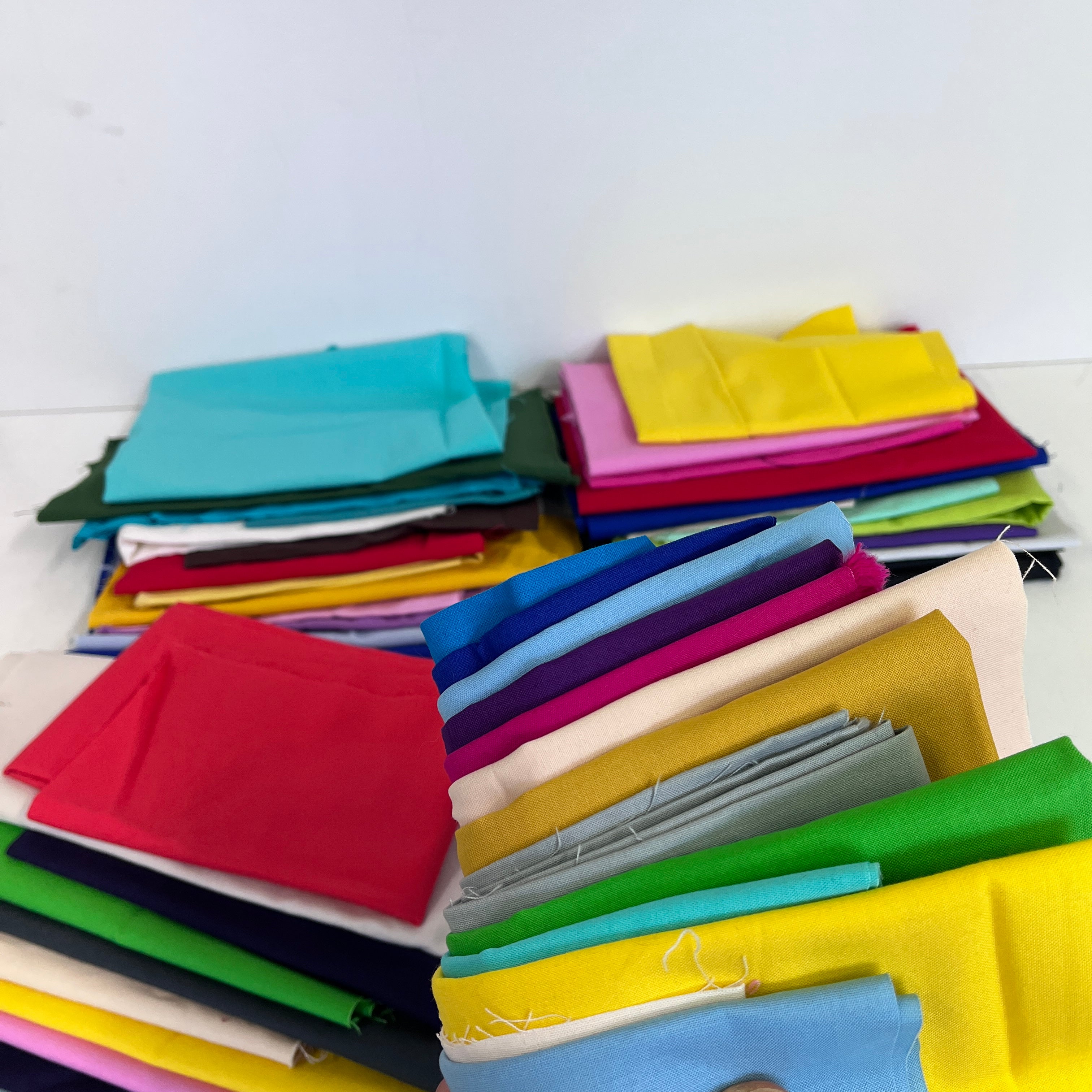 CLEARANCE Quilting Cotton Fabric Plains Solids Remnant Pack