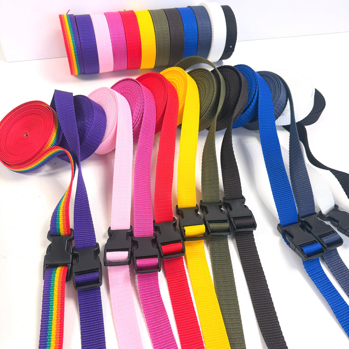 x5 Pack 25mm Delrin Plastic Buckle - Black