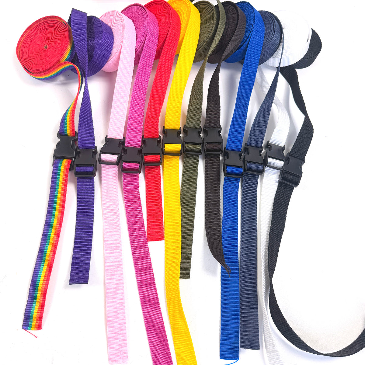 x5 Pack 25mm Delrin Plastic Buckle - Black