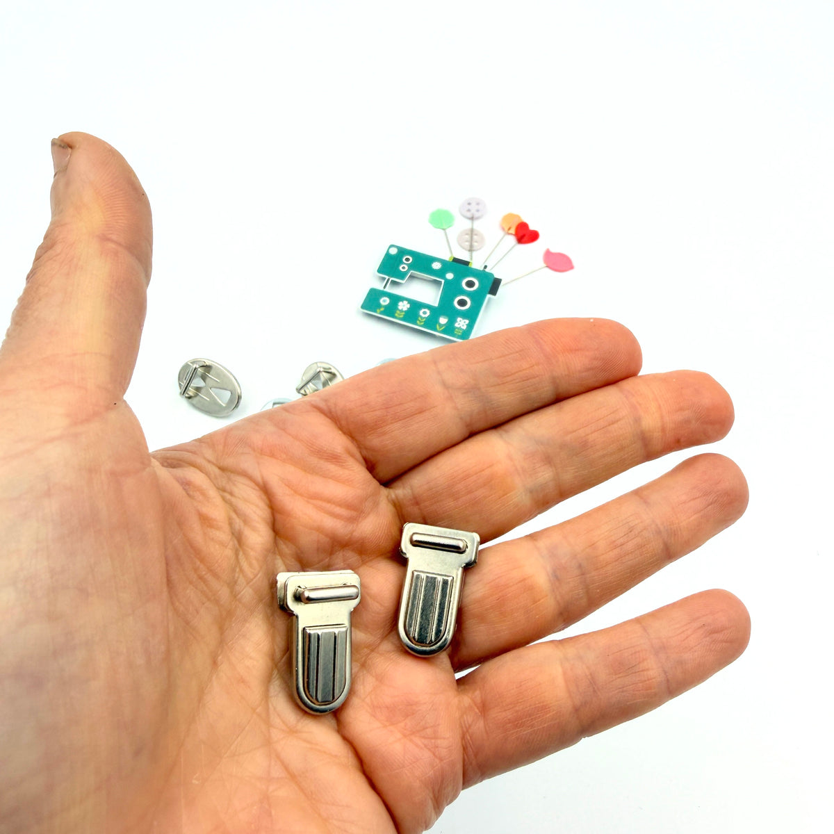 16mm Mini Tuck Lock Clasp (x2 Pack)