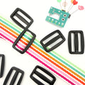 Pair of 38mm Plastic Sliders - Black