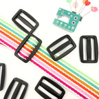 Pair of 38mm Plastic Sliders - Black