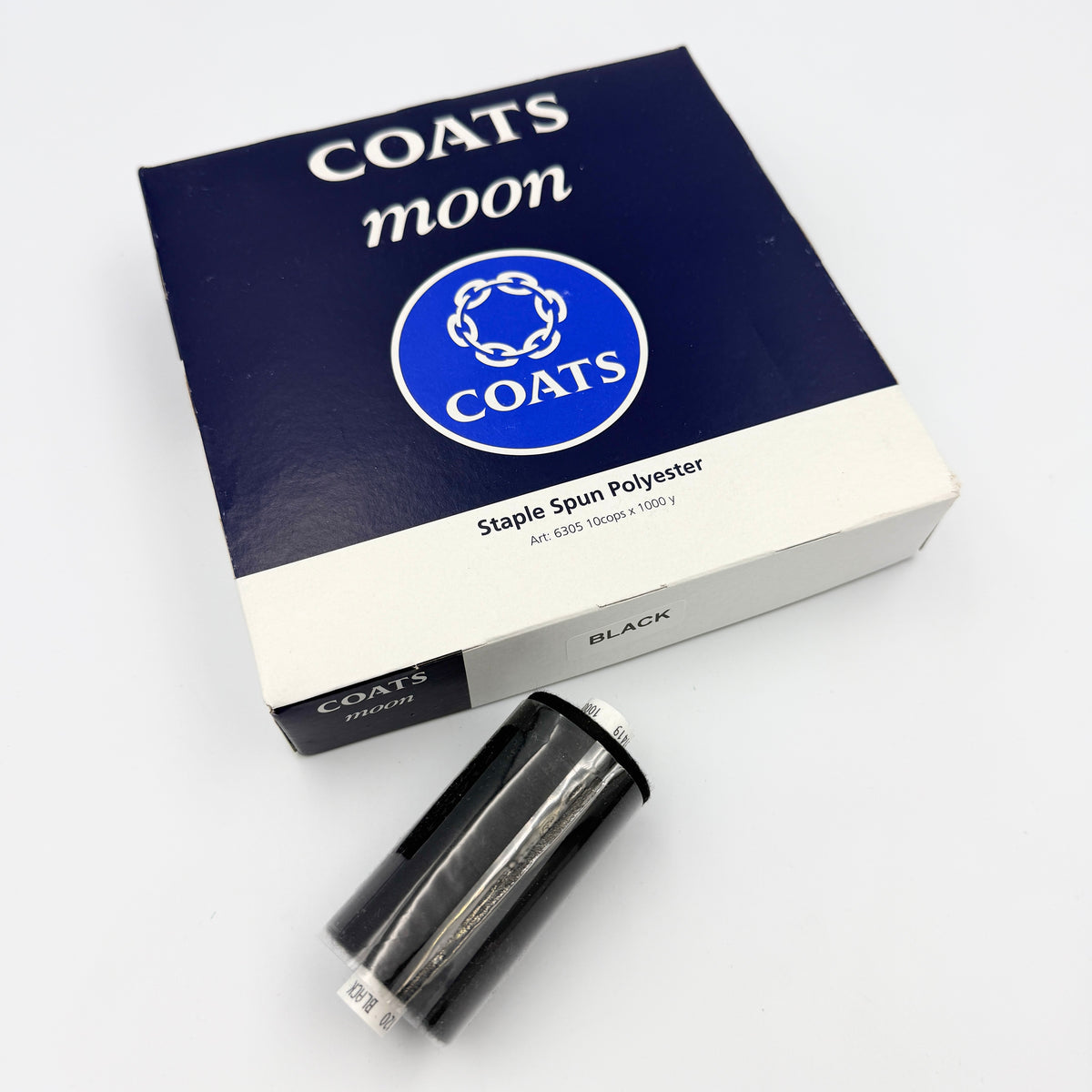 10 Spool Box: Coats Moon Polyester Sewing Thread 1000m
