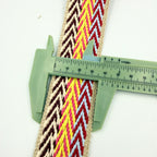 CLEARANCE: 40mm Wide Bright Chevron Cotton Webbing (8 metres)