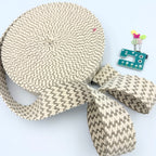 CLEARANCE: 40mm Wide Grey Bands Cotton Webbing (10 metres)