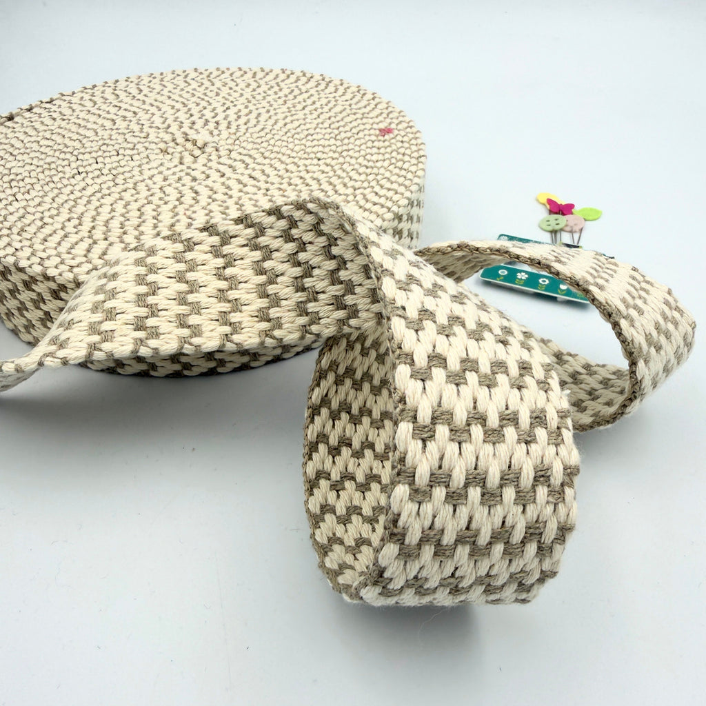 CLEARANCE: 40mm Wide Grey Bands Cotton Webbing (10 metres)