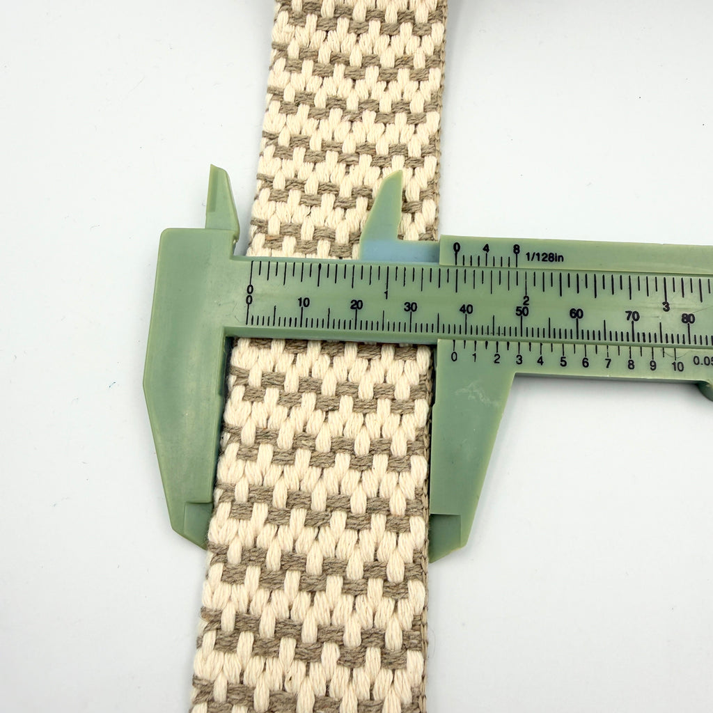 CLEARANCE: 40mm Wide Grey Bands Cotton Webbing (10 metres)