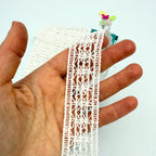 CLEARANCE: Ladder Style Lace Trim 30mm - White (2.9 metres)