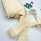 CLEARANCE: Natural/Cream 25mm Cotton Herringbone Tape (14 metres)