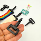 25mm Delrin Swivel Snap Hooks - Black - Pack of 5