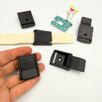 25mm Delrin Flap Buckles - Black - Pack of 5