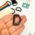 25mm Delrin D Rings - Black - Pack of 5