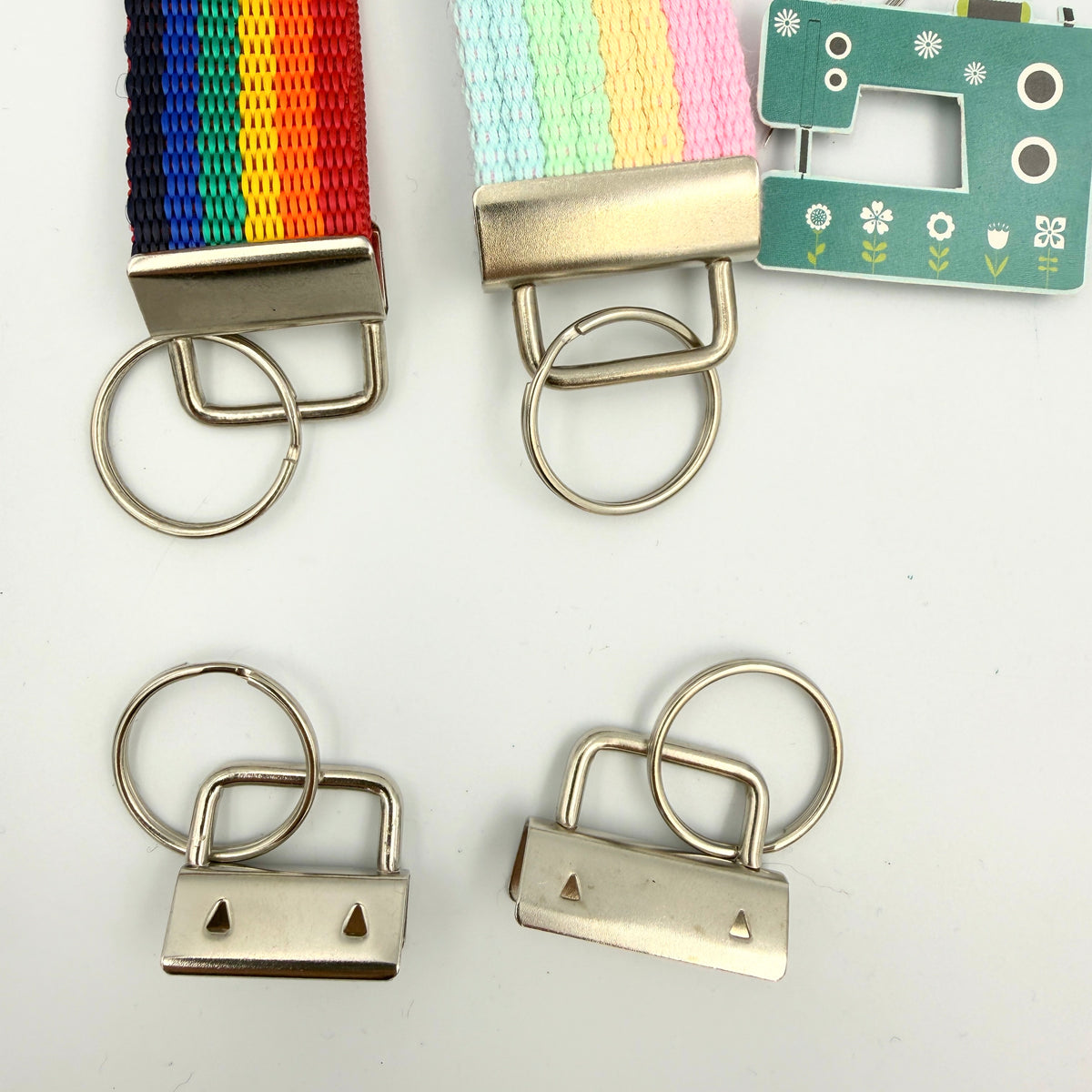 Metal Keyring Ends for Webbing & Ribbon - 25mm & 32mm