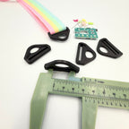 32mm Delrin Triangle Rings - Black - Pack of 5
