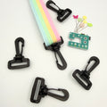 32mm Delrin Swivel Snap Hooks - Black - Pack of 5