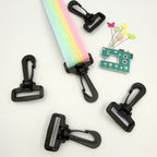 32mm Delrin Swivel Snap Hooks - Black - Pack of 5
