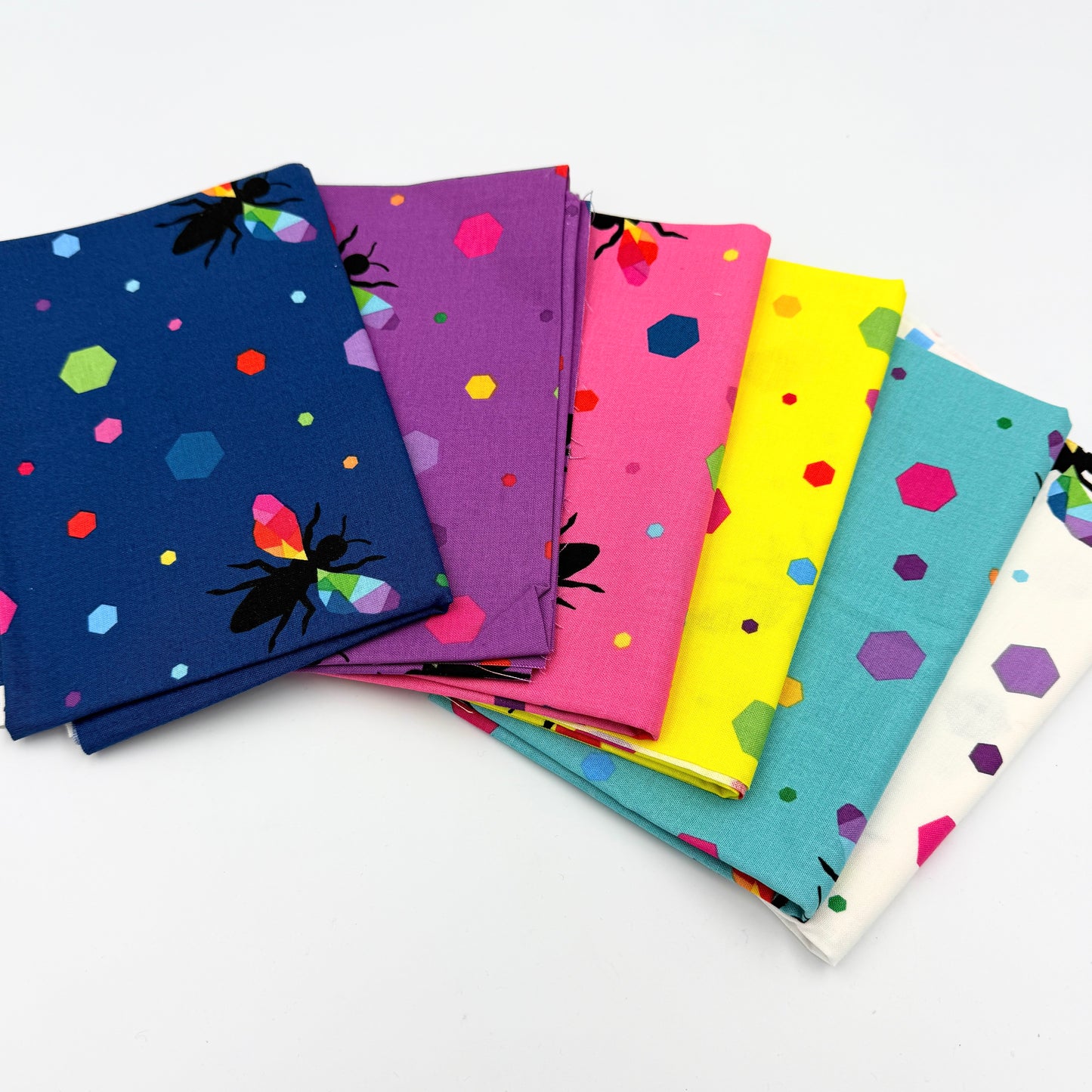 Riley Blake BEE Creative Rainbow Fabric Fat Quarter Pack