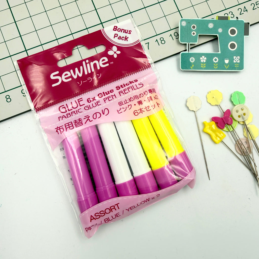 Sewline Fabric Glue Pen Refills - Assorted Colours - Pack of 6