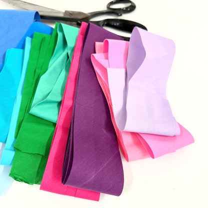 60mm Wide Bias Binding Remnant Pack - 120g (Approx 10m)