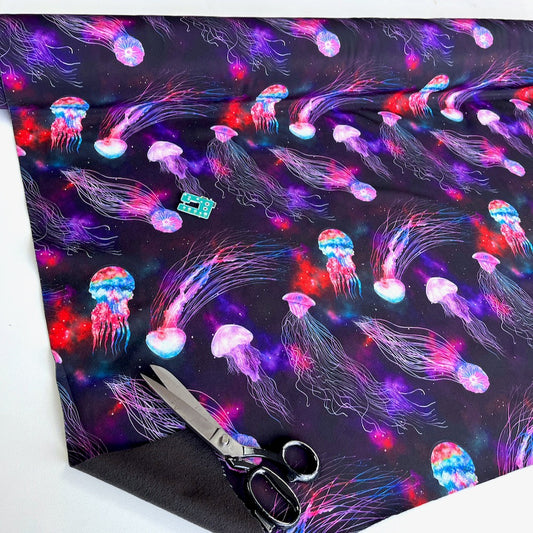 Remnant of Cosmic Jellyfish - Soft Shell Fabric - Purple (101cm)