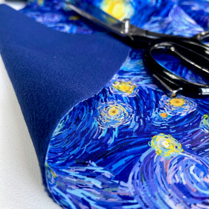 Painted Starry Sky - Soft Shell Fabric - Blue