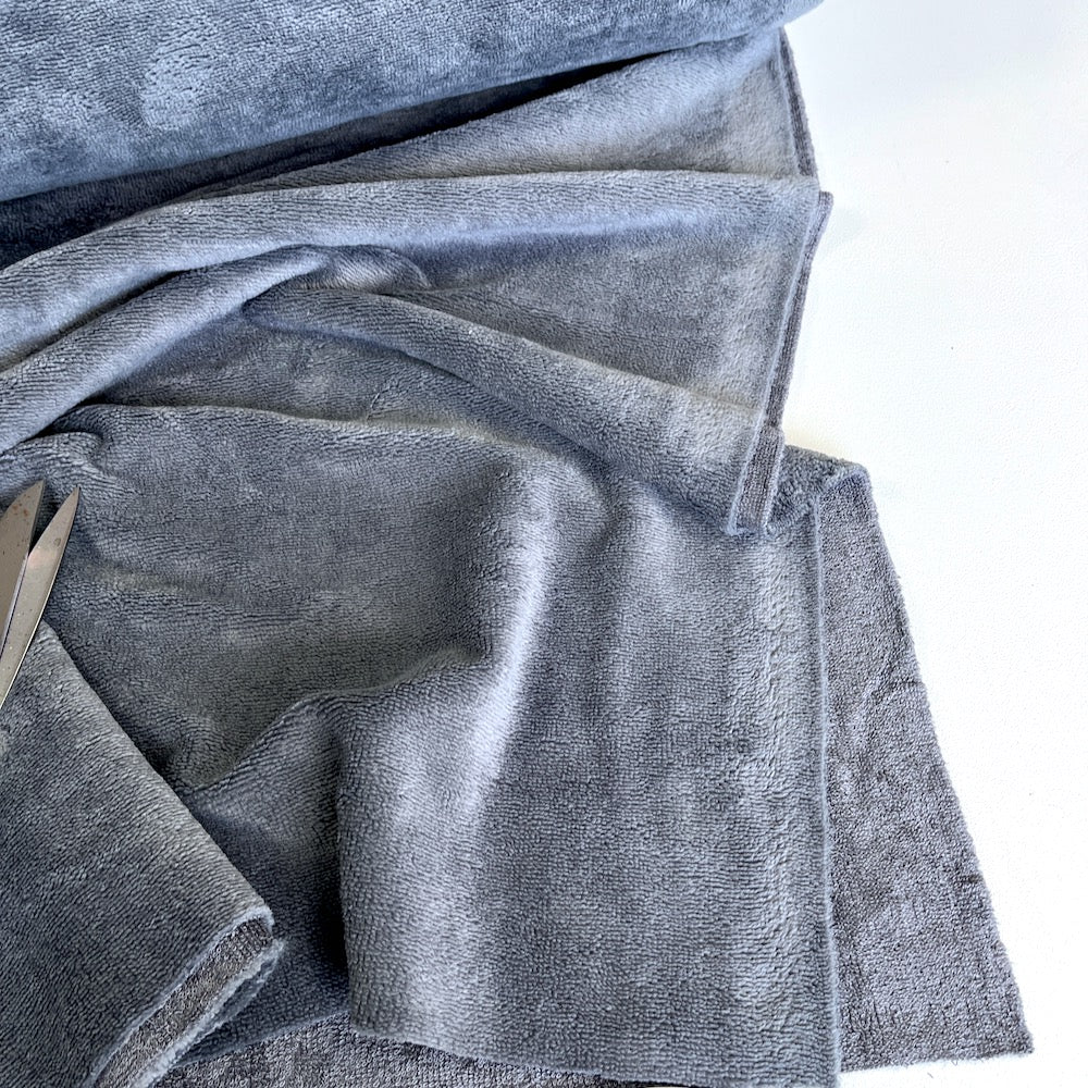 Bamboo Towelling - Super Soft - Dark Grey