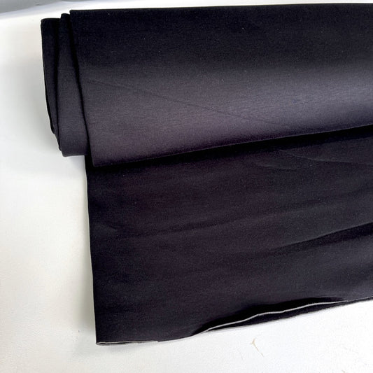 Bonded Double Sided Cotton Scuba Foam - Deadstock Designer Fabric - Black