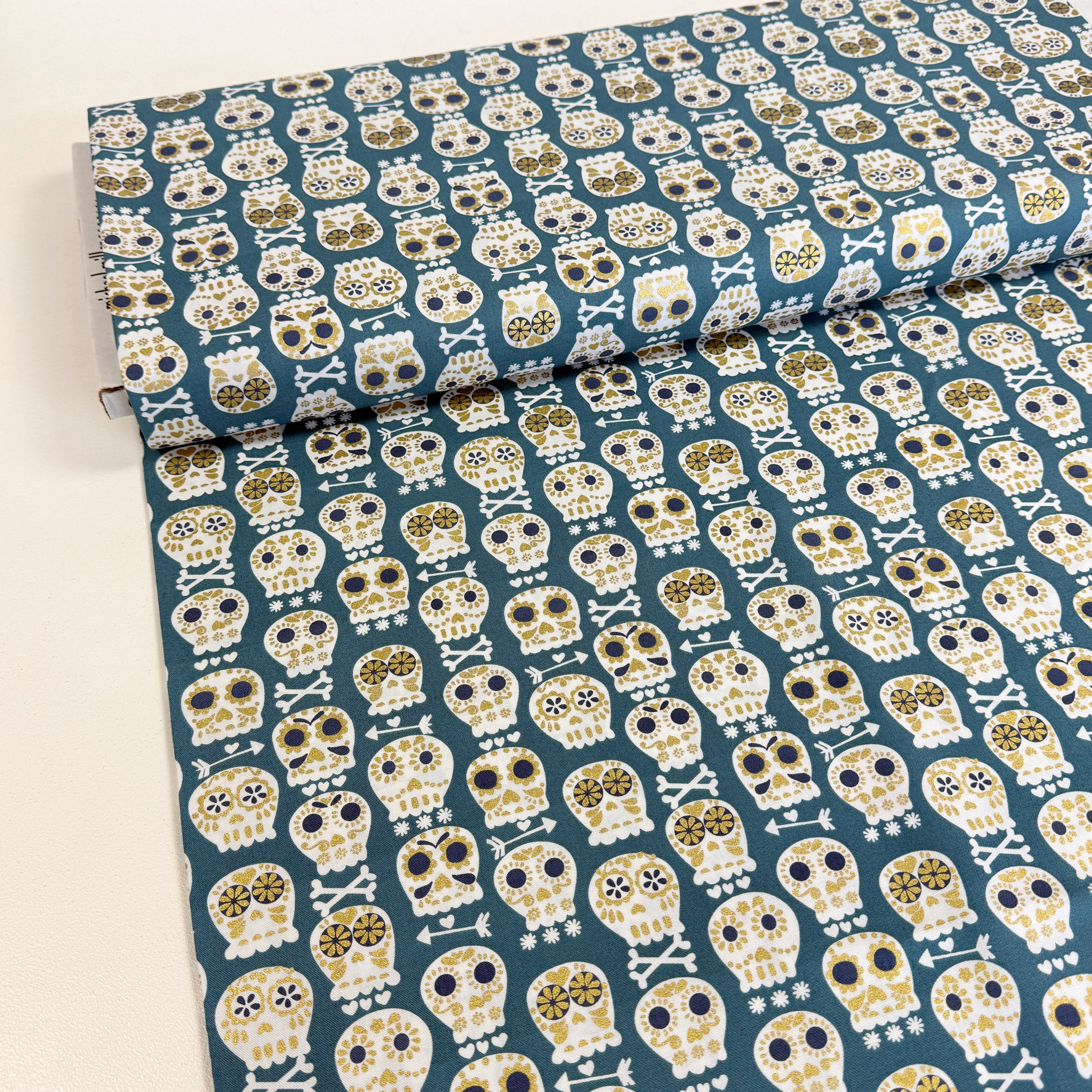 Metallic Bonehead (Star) Quilting Fabric by Michael Miller (Per Metre)