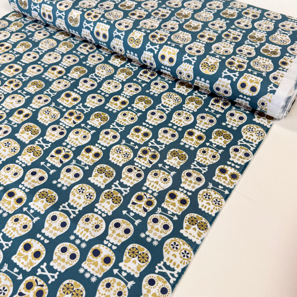 Metallic Bonehead (Star) Quilting Fabric by Michael Miller (Per Metre)