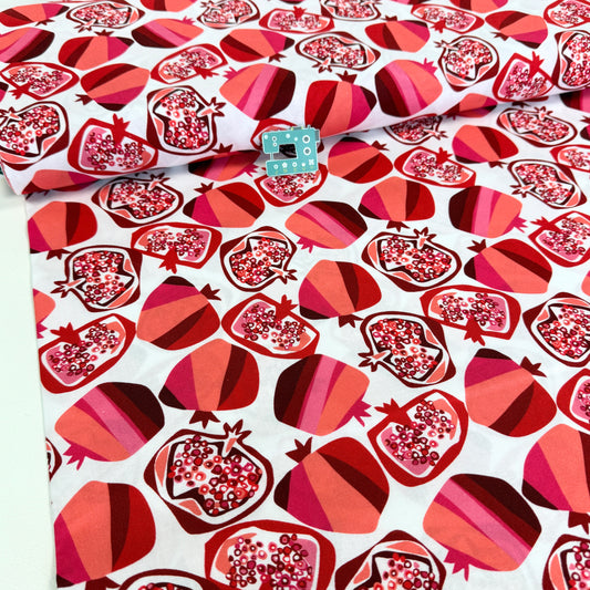 Pomegranates (Red) Quilting Fabric by Michael Miller (Per Metre)