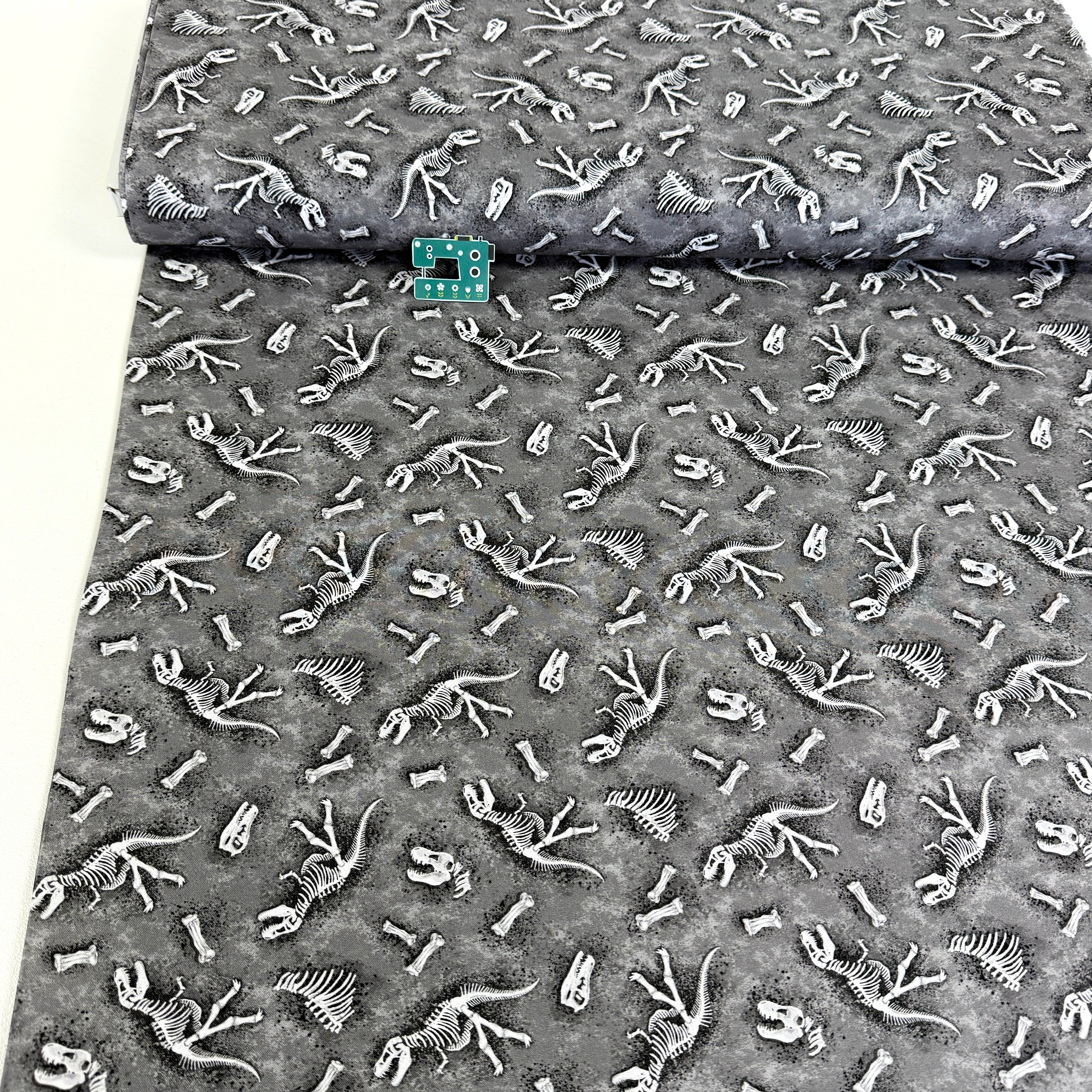 Remnant of Dinosaur Fossils (Grey) Quilting Fabric by Michael Miller (142cm)
