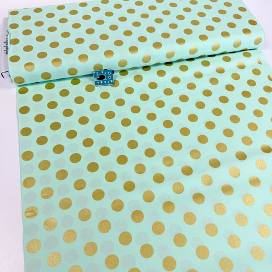 Quarter Dot Pearlized (Mist) Quilting Fabric by Michael Miller (Per Metre)