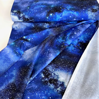 Timeless Treasures EXTRA WIDE 275cm - Space Galaxy - Blue