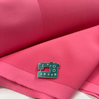 Crinkle Top Scuba - Deadstock Designer Fabric - Bright Pink