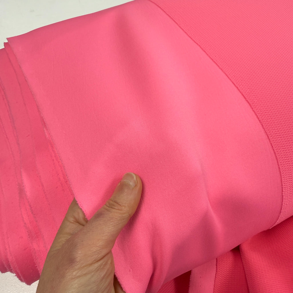 Crinkle Top Scuba - Deadstock Designer Fabric - Bright Pink