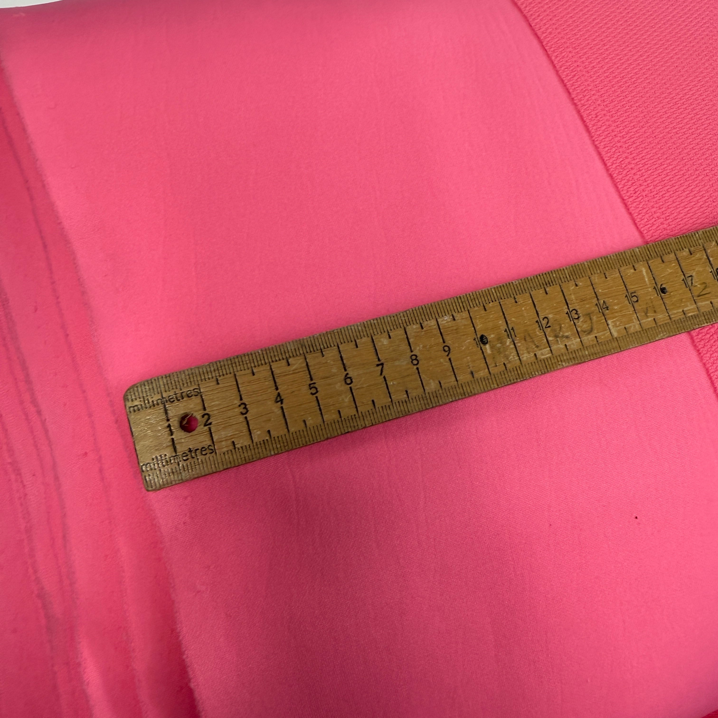 Crinkle Top Scuba - Deadstock Designer Fabric - Bright Pink