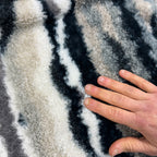 Super Soft Mix Faux Fur Animal Stripes- Fake Fur - Multi Neutrals