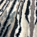 Super Soft Mix Faux Fur Animal Stripes- Fake Fur - Multi Neutrals