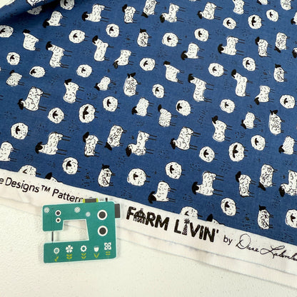 Riley Blake - Farm Living Sheep - Denim Blue