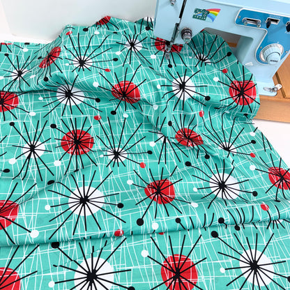 Michael Miller - 108 Inch WIDE Atomic - Turquoise