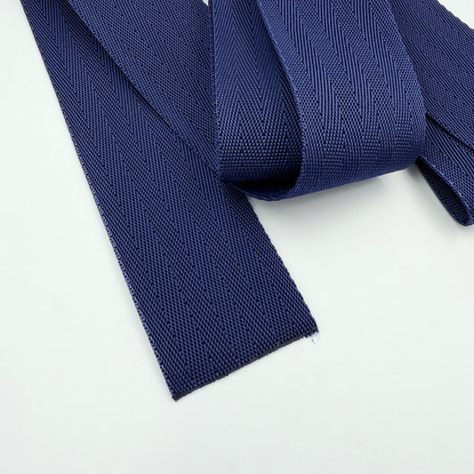 1.6m Length of 50mm Wide Seatbelt Webbing - Navy Blue