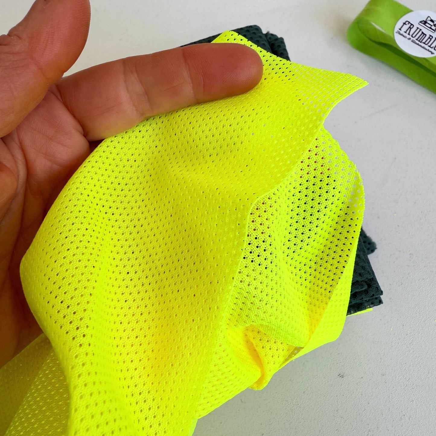 Air-Tech Airtex Strong Bag Mesh - Fluorescent Yellow (50 x 74cm Pre-Cut)
