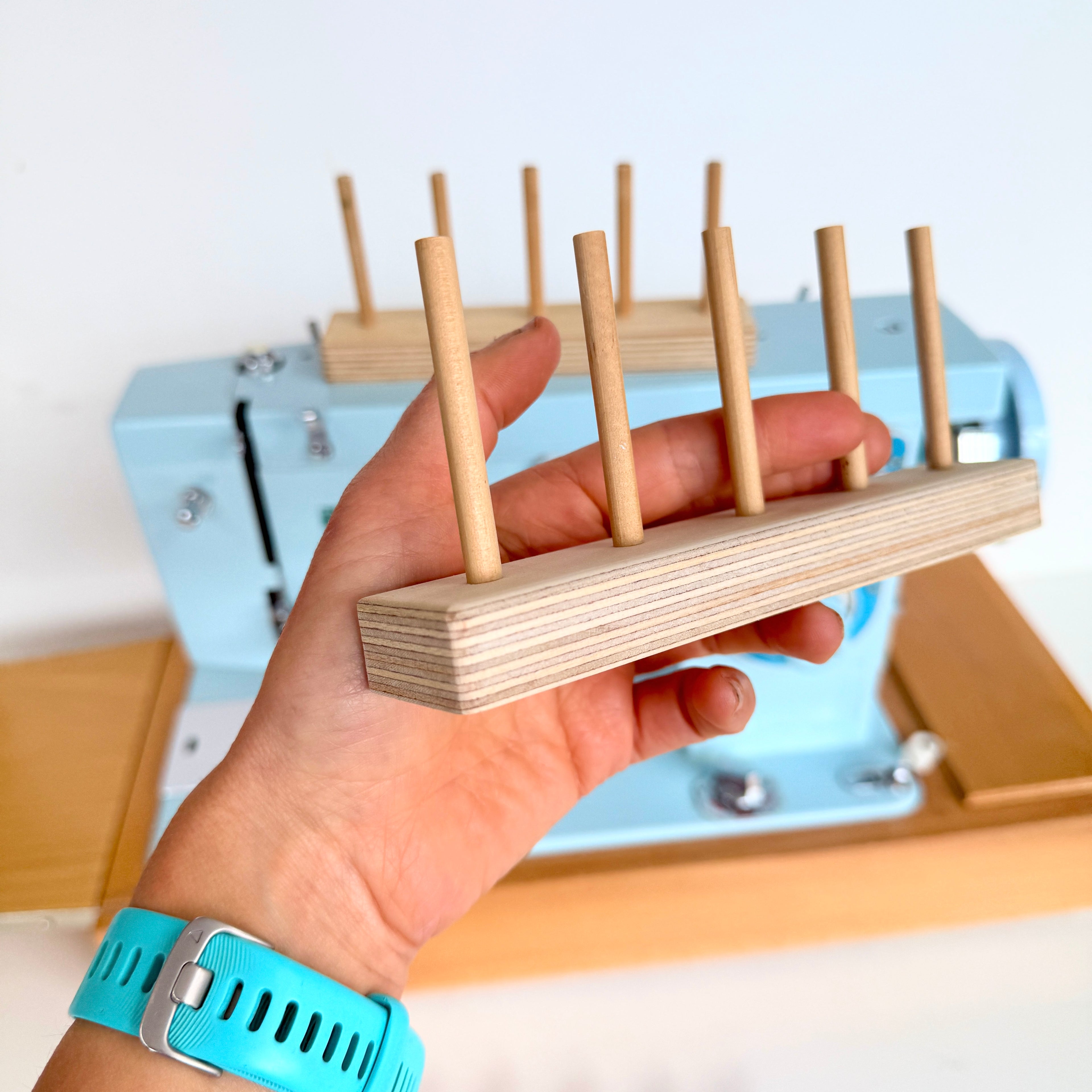 Handmade By Mat - Thread/Spool Holder Inc. 5 Reel of Thread